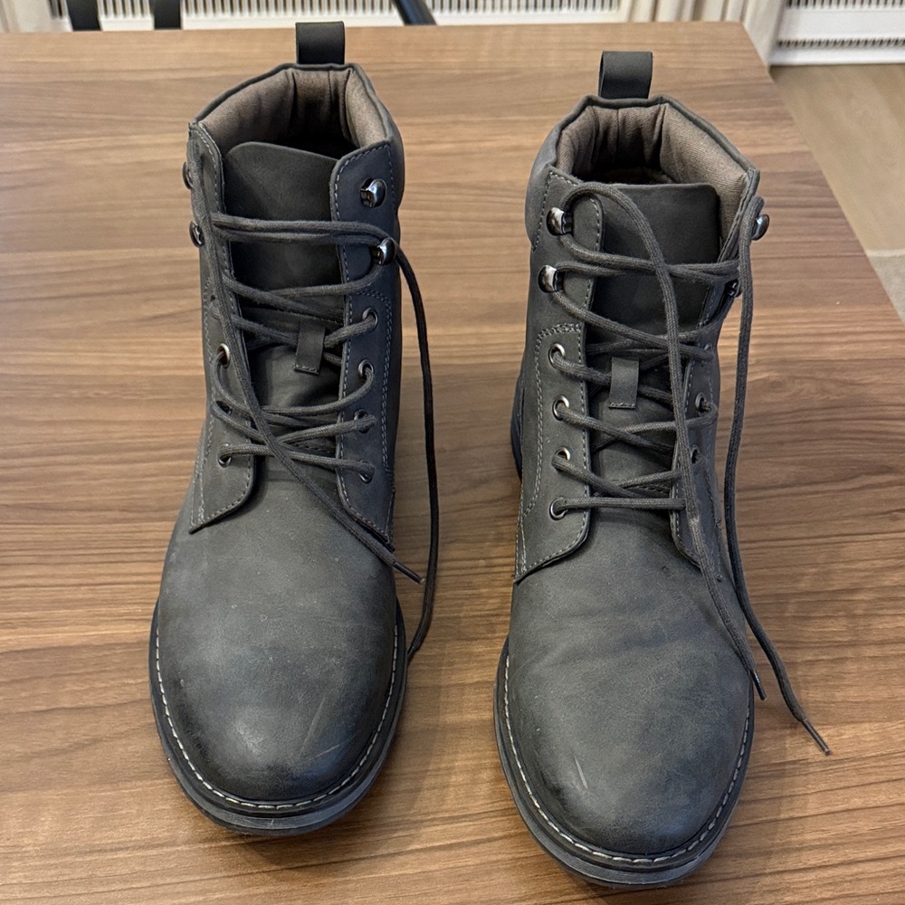Club Room Charcoal Lace-Up Boots